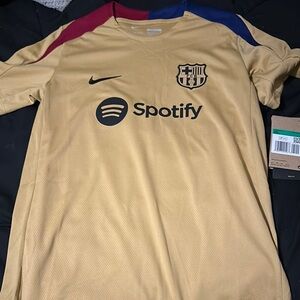 Nike Gold Barcelona Soccer Jersey